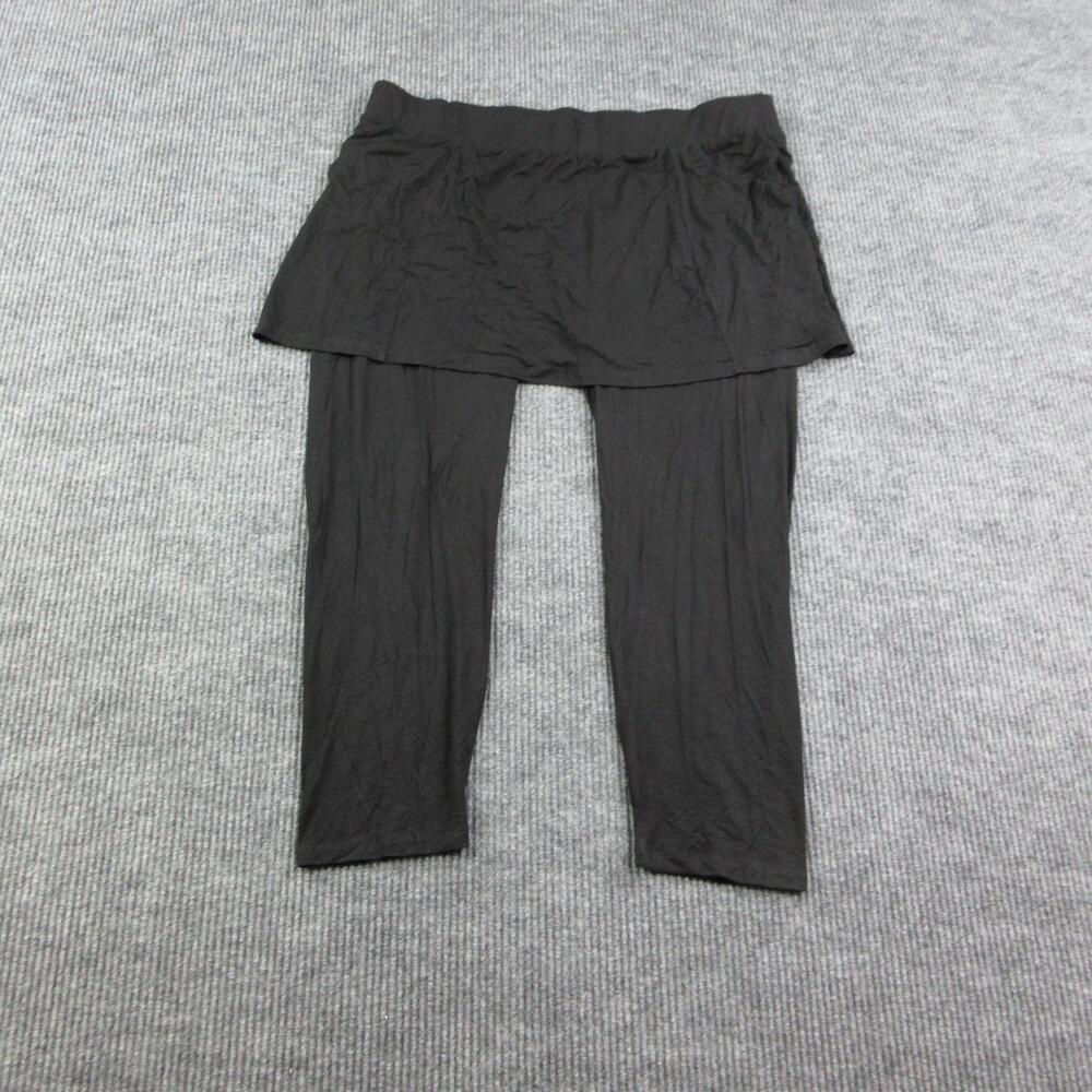 The Pyramid Collection Leggings Womens 2X Black Ankle High Rise Stretch 41x28*